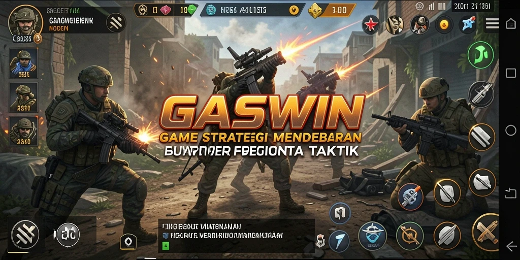 Tampilan gameplay GASWIN yang seru dan mendebarkan saat berstrategi.