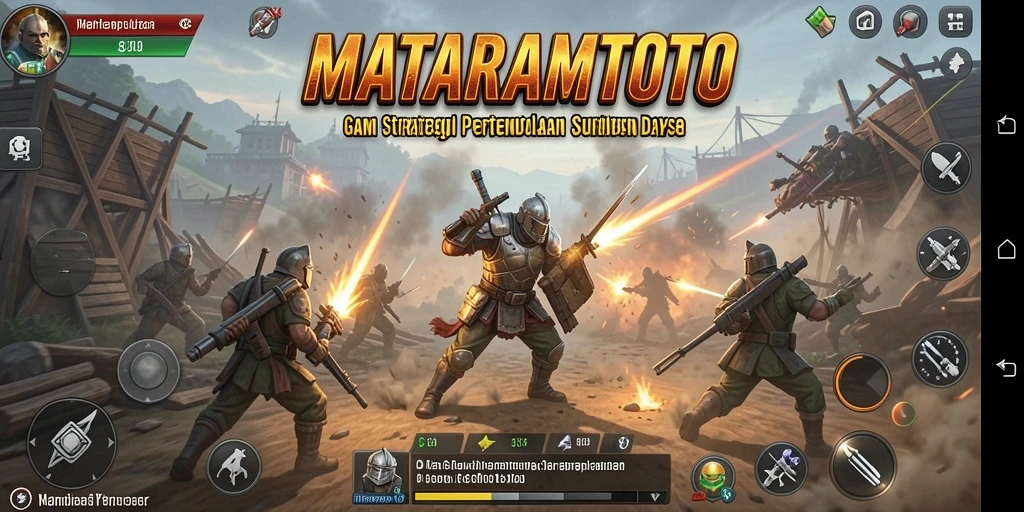Tampilan gameplay seru dari MATARAMTOTO, menunjukkan strategi pertempuran dinamis.