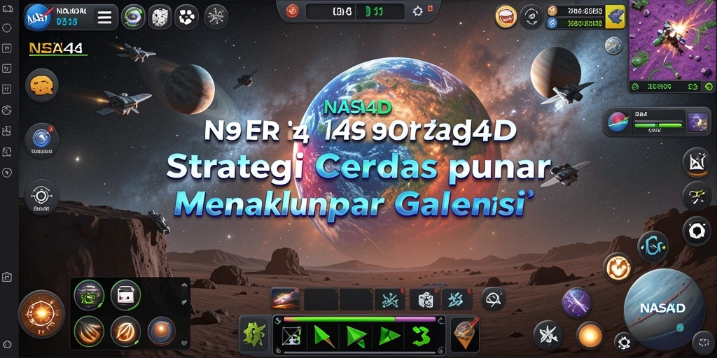 Tampilan gameplay NASA4D yang menampilkan pertempuran strategis.