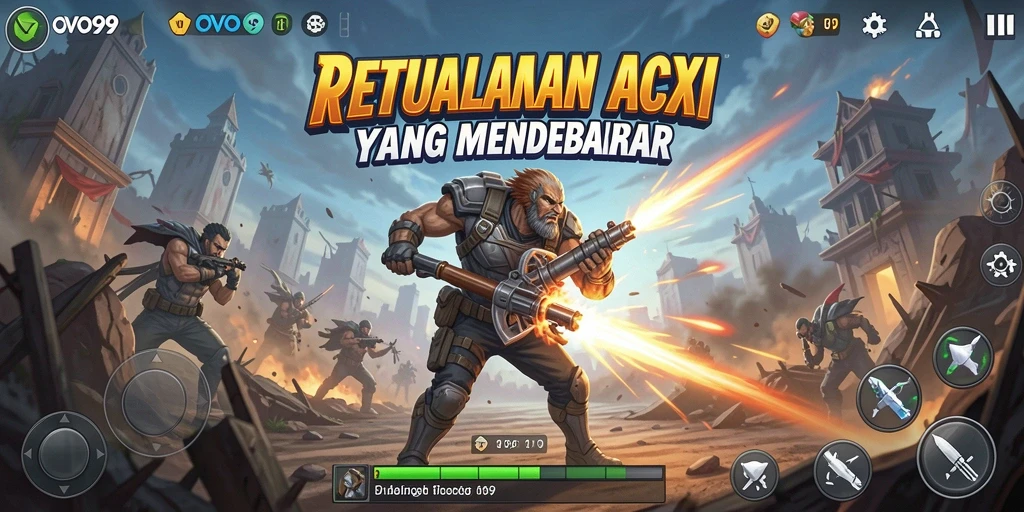 Screenshot dari gameplay OVO99 yang intens dan mendebarkan.