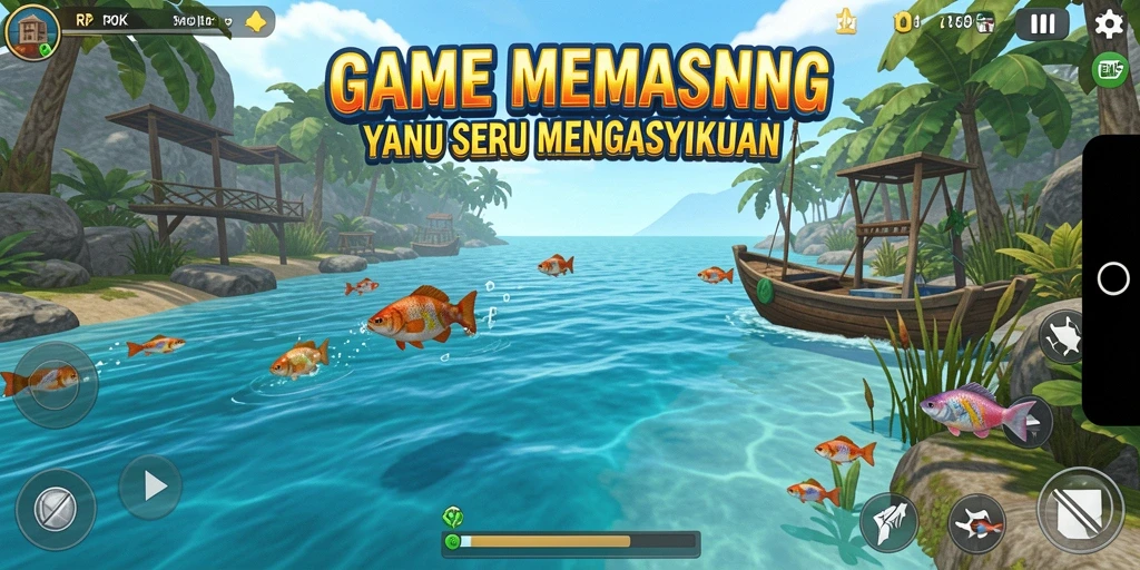 Tampilan screenshot gameplay RPOK dengan pengalaman memancing yang seru.