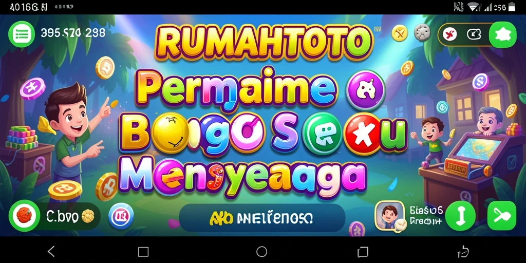 Tampilan gameplay RUMAHTOTO yang penuh warna dan seru.