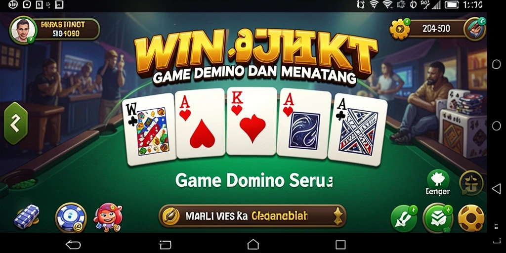 Tampilan gameplay seru WINJKT dengan strategi domino yang menarik.